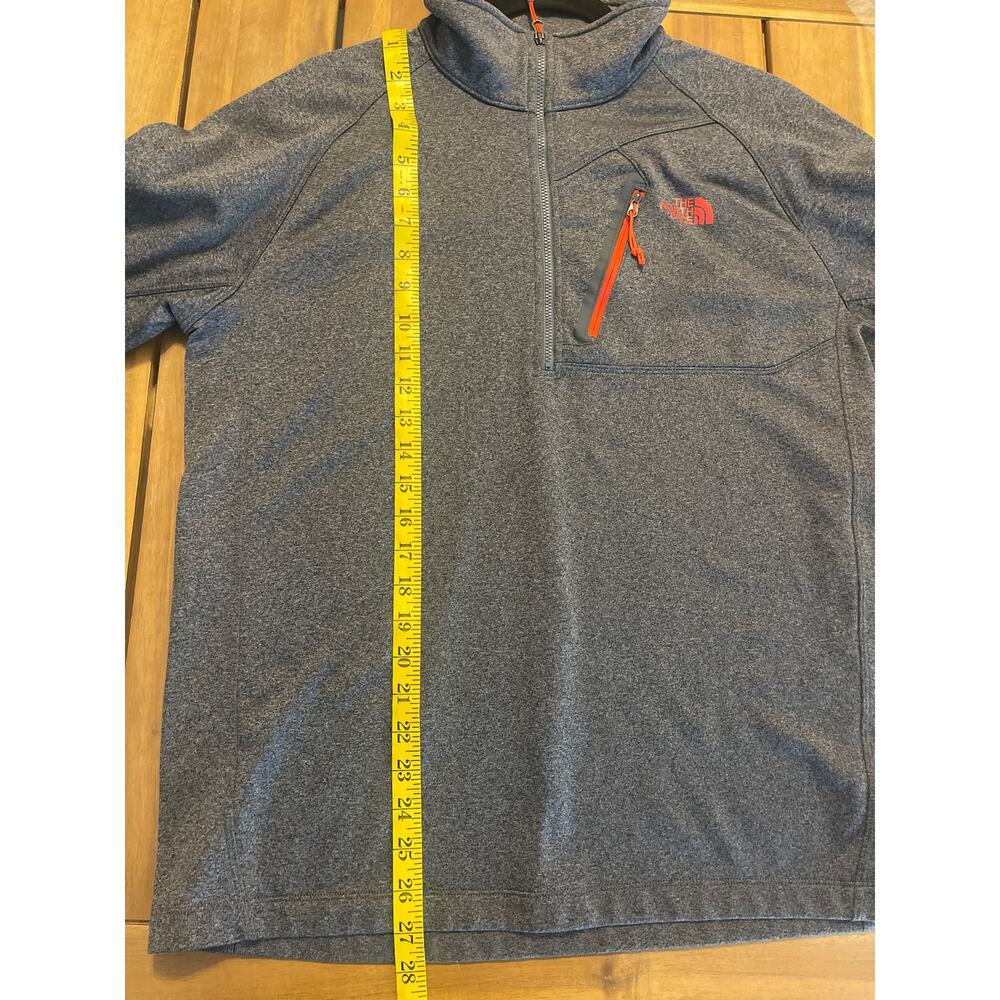 The North Face Canyonlands Half Zip Pullover Mens Size Large Grey Orange Pockets - Picture 7 of 7